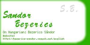 sandor bezerics business card